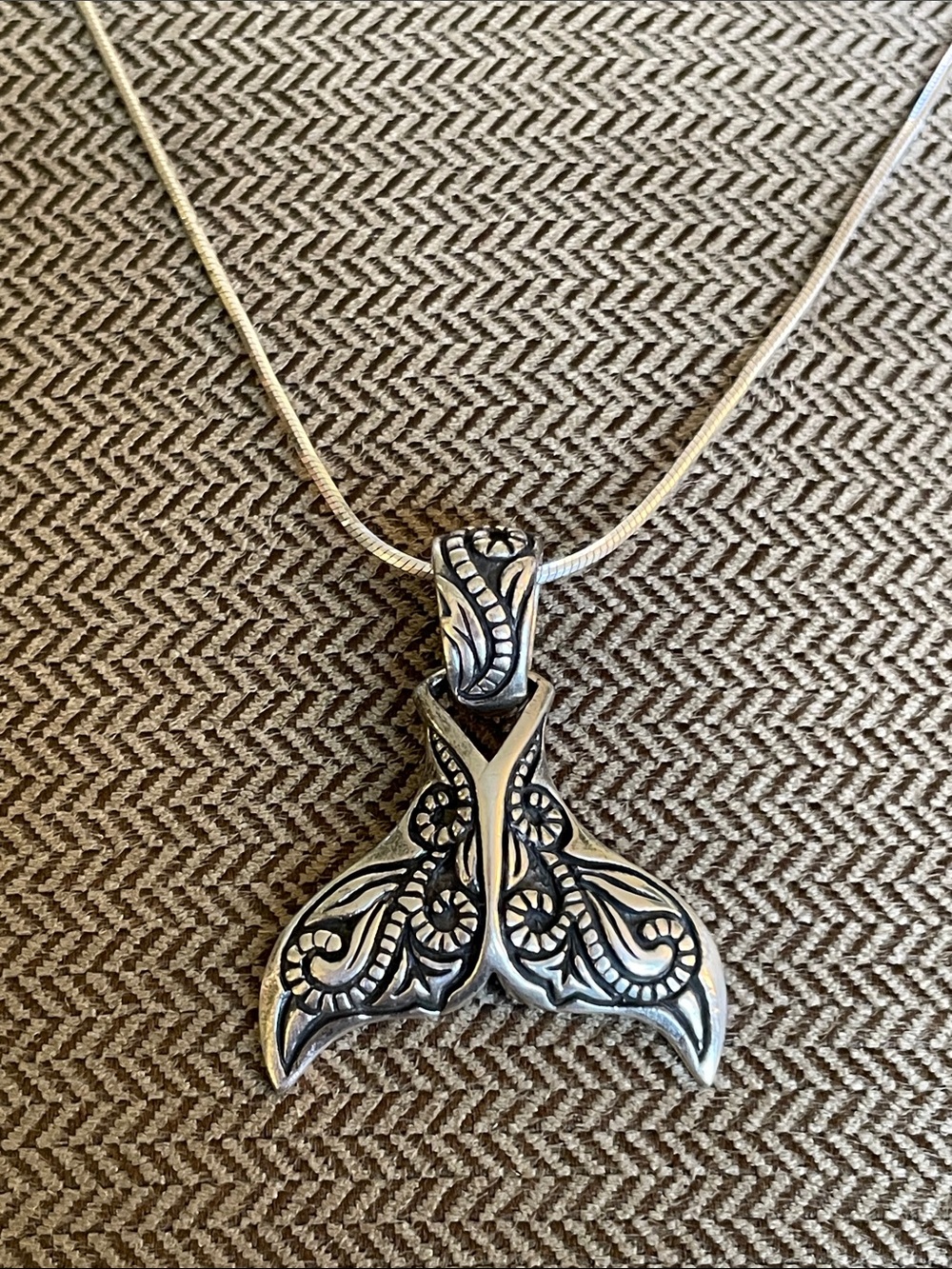 Sterling Silver Mermaid Tail Necklace